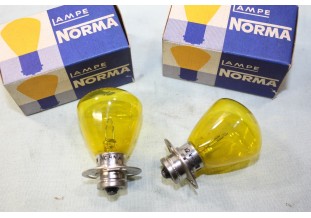 LOT DE 2 AMPOULES DE PHARES 12V 36W NORMA 4205...VELOMOTEURS MOTOS ANCIENNES