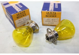 LOT DE 2 AMPOULES DE PHARES 12V 36W NORMA 4205...VELOMOTEURS MOTOS ANCIENNES