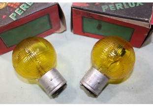 2 AMPOULES CODE/PHARE 12/16V BA21D PERLUX 50...AUTOS ANCIENNES ANCETRES