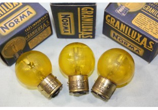 3AMPOULES CODE/PHARE 12V 9V5/35B BA21D NORMA...AUTOS ANCIENNES ANCETRES