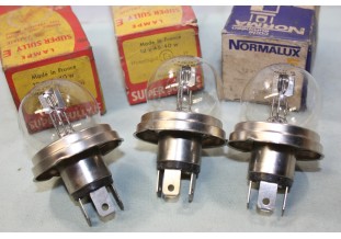 3 AMPOULES CODE/PHARE 12V 45/40W CE P45T NORMA 103...AUTOS DIVERS