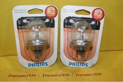 JEU DE 2 AMPOULES DE PHARES PHILIPS R2 12V 45/40W...AUTOS DIVERS voir descriptif