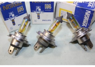 3 AMPOULES DE PHARES 12V 60/55W H4 GOLD NORMA...AUTOS ANCIENNES DIVERSES