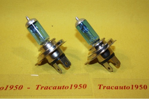 JEU DE 2 AMPOULES IODE H4 BLEUTEES 12V 60/55W...AUTOS DIVERS