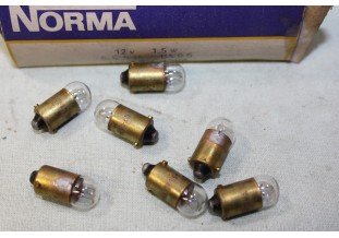 7 LAMPES TEMOINS 12V 1.5W BA9S NORMA 1508...AUTOS ANCIENNES DIVERSES