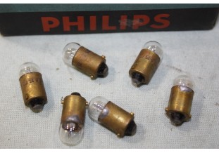 6 LAMPES TEMOINS 12V 0,25W BA9S PHILIPS...AUTOS ANCIENNES DIVERSES