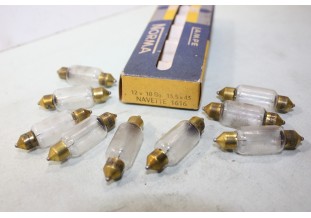 BOITE DE 9 NAVETTES DE PHARES 12V 10W NORMA 1616...AUTOS NCIENNES DIVERS