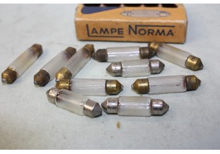 BOITE DE 10 LAMPES NAVETTES 12V 7W NORMA...AUTOS ANCIENNES DIVERS