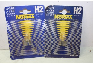 2 AMPOULES HALOGENES 12V H2 55W NORMA 50017...AUTOS DIVERS