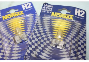 2 AMPOULES HALOGENES 12V H2 55W NORMA 50017...AUTOS DIVERS