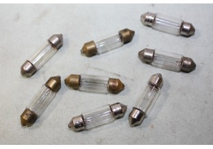 8 LAMPES NAVETTES 12V 5W 38x10mm...AUTOS ANCIENNES DIVERS