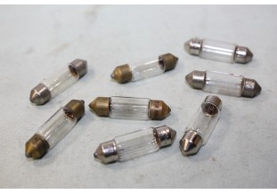 8 LAMPES NAVETTES 12V 5W 38x10mm...AUTOS ANCIENNES DIVERS