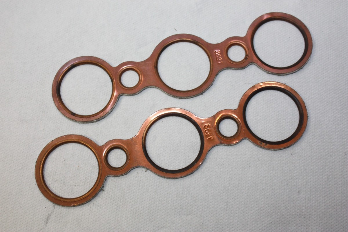 2 JOINTS DE COLLECTEUR D'ECHAPPEMENT EXCELSIOR 3621...PEUGEOT 301 mot 2 PALIERS