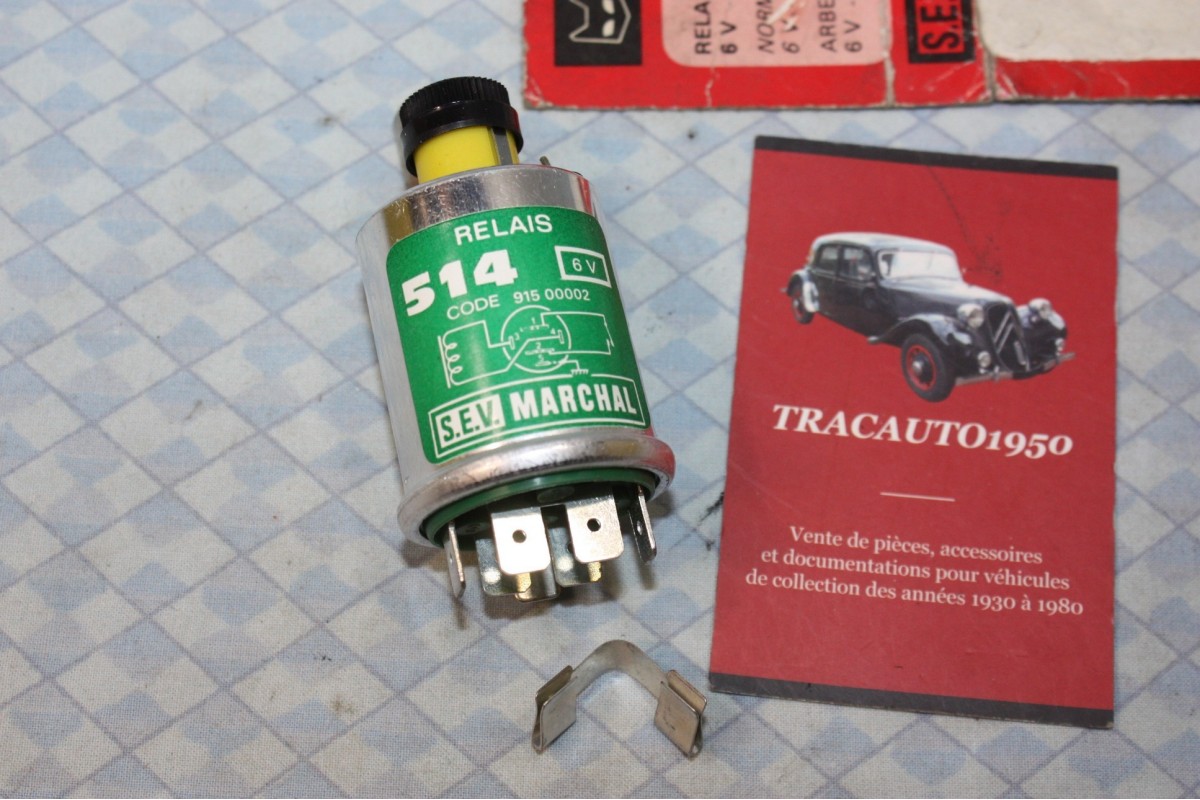 RELAIS 6V SEV MARCHAL 514 KLAXON/FEUX 7 BORNES...AUTOS ANCIENNES DIVERSES