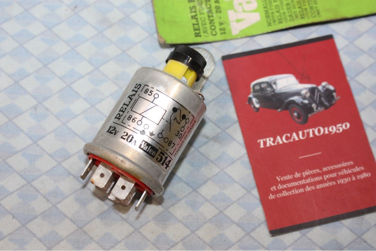RELAIS 12V SEV MARCHAL 514 KLAXON/FEUX 7 BORNES...AUTOS ANCIENNES DIVERSES