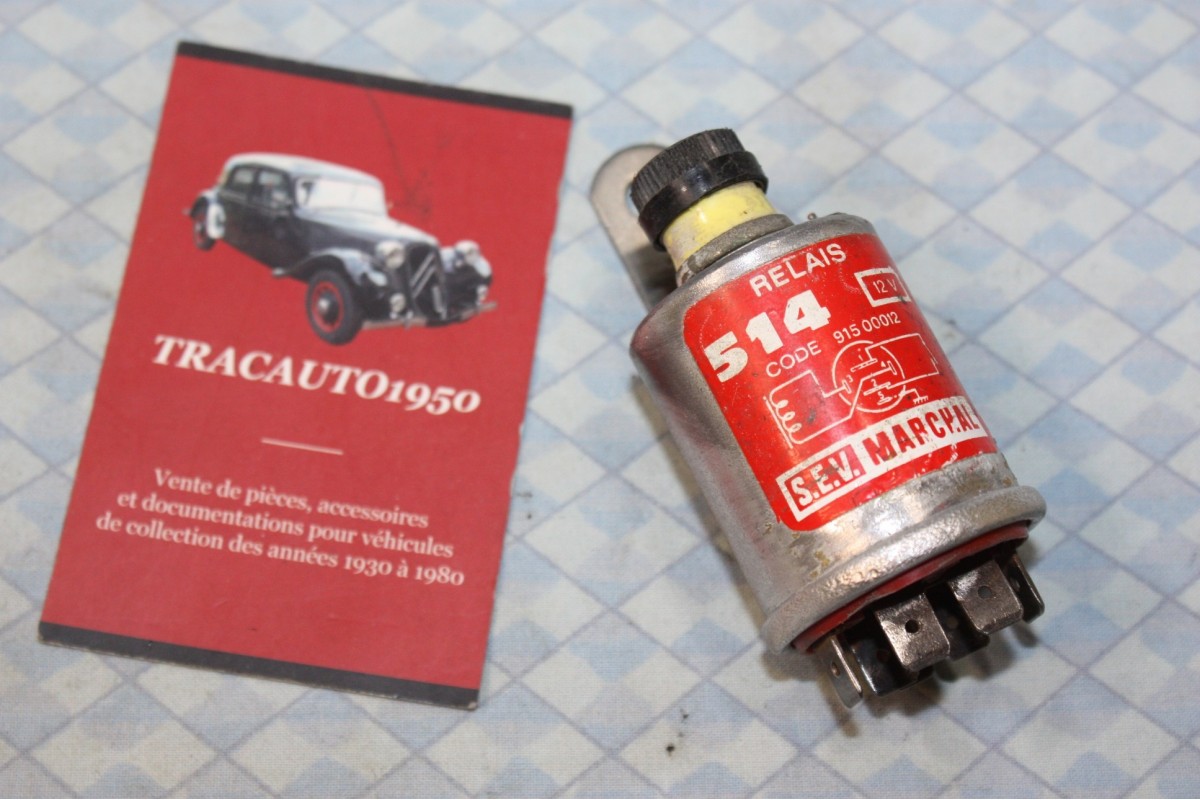 RELAIS 12V SEV MARCHAL 514 KLAXON/FEUX 7 BORNES...AUTOS ANCIENNES DIVERSES