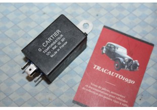 RELAIS TEMPORISATEUR 12V G. CARTIER 02331 4 BORNES...AUTOS DIVERSES