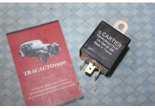 RELAIS D'ESSUIE GLACE 12V G. CARTIER 02258 4 BORNES...AUTOS DIVERSES