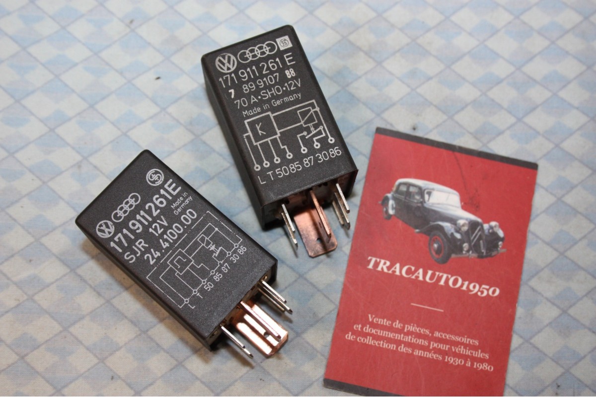 2 RELAIS DE PRECHAUFFAGE 12V SR VW 171911261E 7 BORNES..AUDI VW MERCEDES