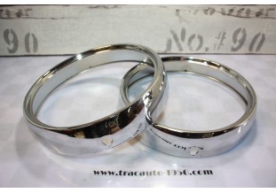 PAIRE DE CERCLAGES DE PHARE DUCELLIER 20390 Ø 185mm...SIMCA TALBOT 1100 1300 1500