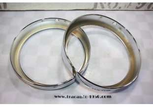 PAIRE DE CERCLAGES DE PHARE DUCELLIER 20390 Ø 185mm...SIMCA TALBOT 1100 1300 1500