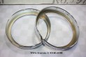 PAIRE DE CERCLAGES DE PHARE DUCELLIER 20390 Ø 185mm...SIMCA TALBOT 1100 1300 1500