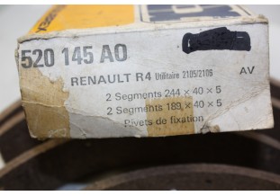 JEU DE GARNITURES DE FREIN AVANT FLERTEX 520145...RENAULT R4 4L R4F...