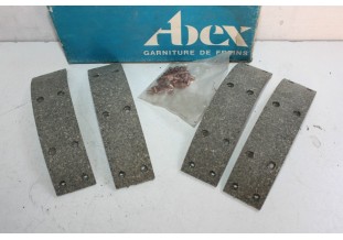 JEU DE GARNITURES DE FREIN ARRIERE ABEX M3538...RENAULT R16 R20 PEU...
