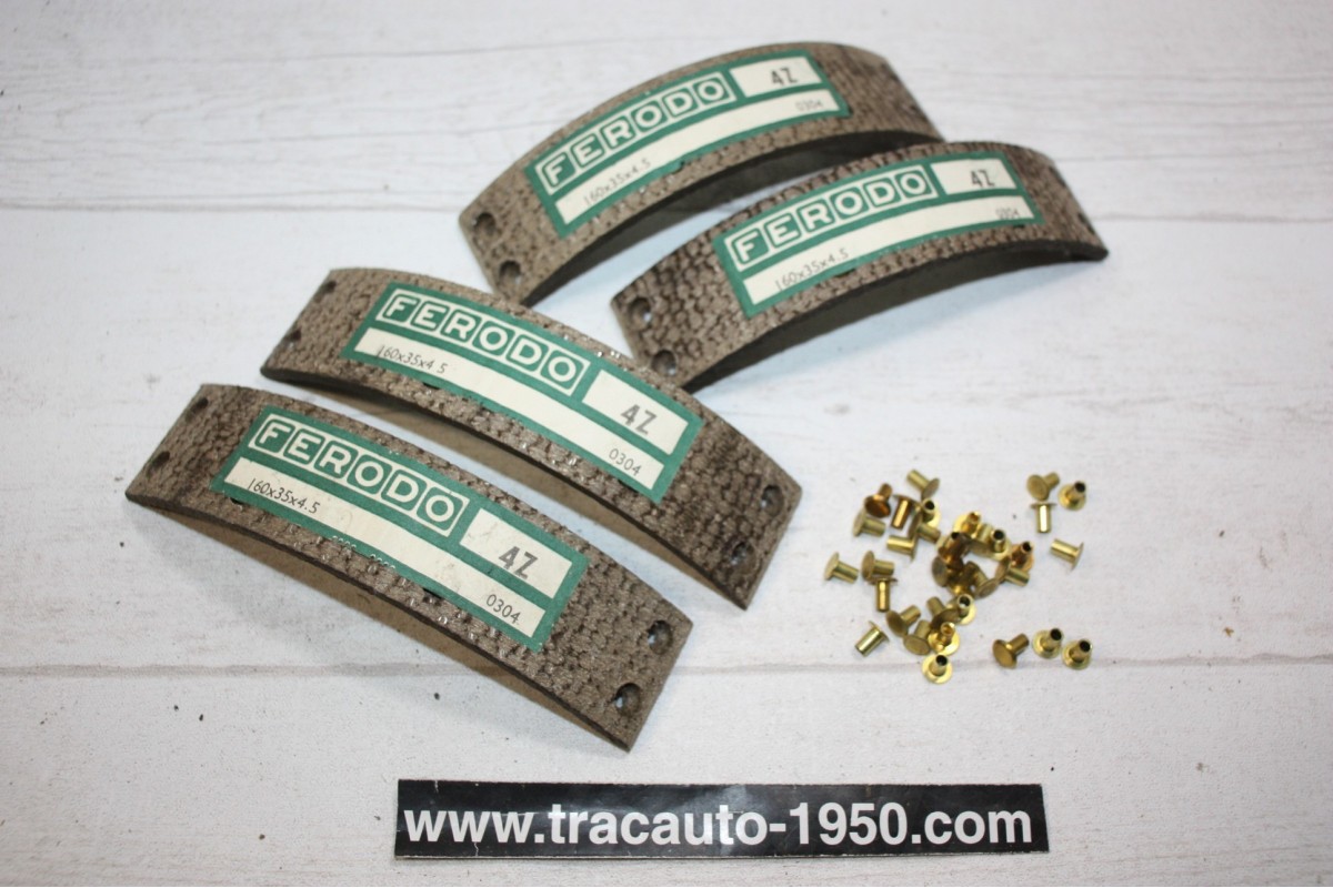 JEU DE GARNITURES DE FREIN ARRIERE FERRODO 160x35x4,5mm...CITROEN 2CV AZ
