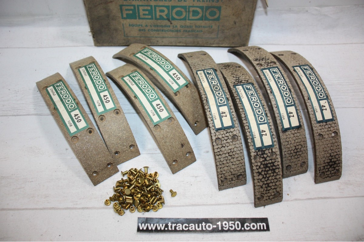 JEU DE GARNITURES DE FREIN FERODO n°10...SIMCA ARONDE PEUGEOT 202