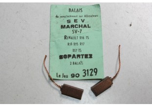 CHARBONS SVX 5 POUR ALTERNATEUR 12V SEV MARCHAL...RENAULT R16 R15 R...