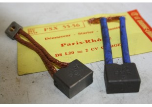 CHARBONS PSX 55-56 POUR DEMARREUR PARIS RHONE...POUR CITROEN 2CV RE...