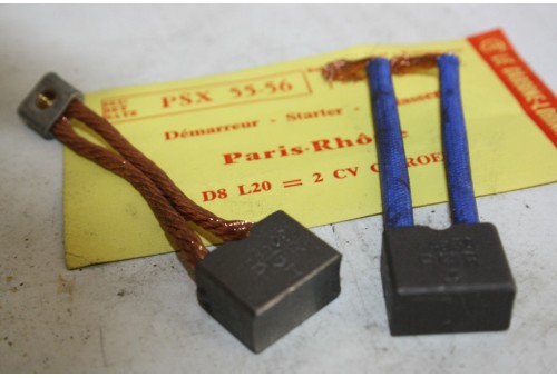 CHARBONS PSX 55-56 POUR DEMARREUR PARIS RHONE...POUR CITROEN 2CV RE...