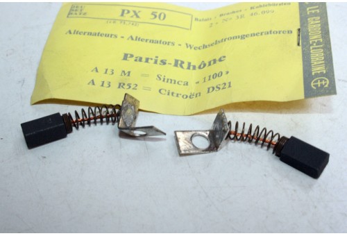 CHARBONS PX 50 POUR ALTERNATEUR 12V PARIS RHONE...CITROEN DS RENAUL...