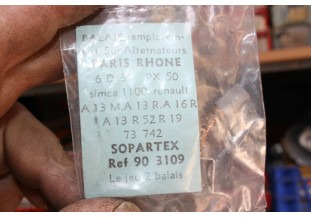 CHARBONS PX 50 POUR ALTERNATEUR 12V PARIS RHONE...CITROEN DS RENAUL...