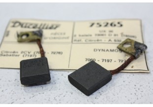 CHARBONS UX 36 POUR DYNAMOS 6/12V DUCELLIER...CITROEN 2CV AMI 6 DYANE 4