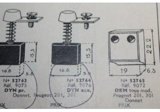 CHARBONS 9076 POUR DYNAMOS CONTINSOUZA...POUR PEUGEOT 201 301 DONNET