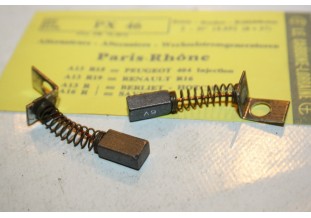 CHARBONS PX 46 POUR ALTERNATEUR12V PARIS RHONE...PEUGEOT 404 INJ RENAULT R16TS