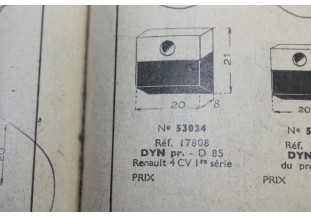 CHARBONS 17808 POUR DYNAMOS RENAULT...POUR RENAULT 4 CV PREMIERS MODELES