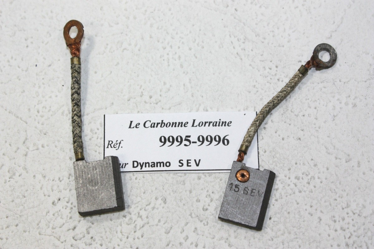 CHARBONS 9995/9996 POUR DYNAMOS SEV...POUR AUTOS ANCIENNES PEUGEOT DELAHAYE