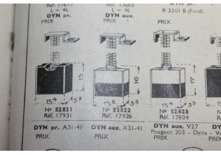 CHARBONS 17926 POUR DYNAMOS DUCELLIER...POUR AUTOS ANCIENNES