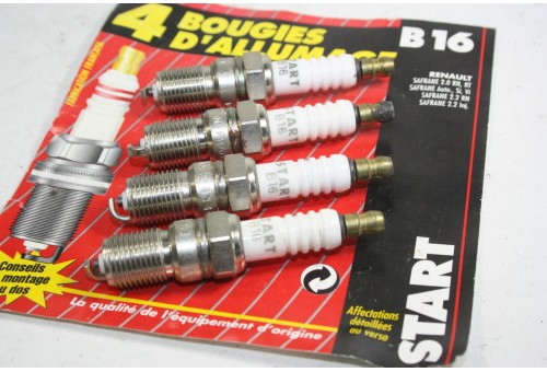 JEU DE 4  BOUGIES START B16...RENAULT SAFRANE R5 ALPINE A310 CITROEN PEUGEOT