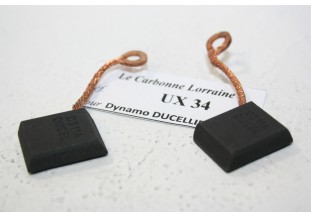 CHARBONS UX 34 POUR DYNAMOS 6/12V DUCELLIER...4CV SIMCA ARONDE PANH...