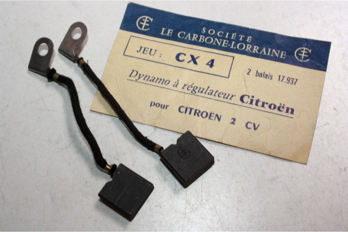 CHARBONS CX 4  POUR DYNAMOS 6V CITROEN...CITROEN 2CV A AZ AZU