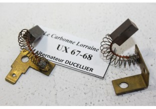 CHARBONS UX 67-68 POUR ALTERNATEUR DUCELLIER...POUR ID/DS 404 504 INJ SIMCA 1200