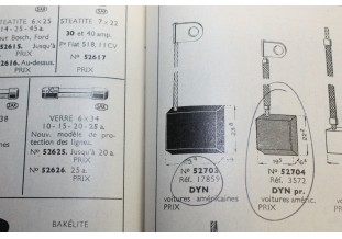 CHARBONS 17859 POUR DYNAMOS AUTO-LITE...POUR FORD CHEVROLET CADILLAC GMC JEEP