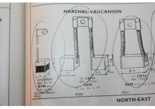 CHARBON 17504 POUR DEMARREURS MARCHAL-VAUCANSON...POUR TALBOT DELAHAYE MATHIS