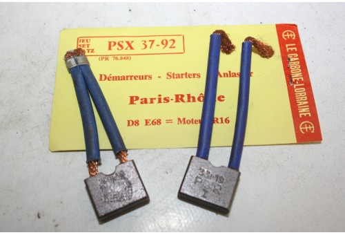 CHARBONS PSX 37-92 POUR DEMARREUR 12v PARIS RHONE...POUR RENAULT R1...