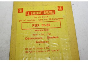CHARBONS PSX 33-62 POUR DEMARREUR PARIS RHONE...CITROEN 2CV 3CV DS ...