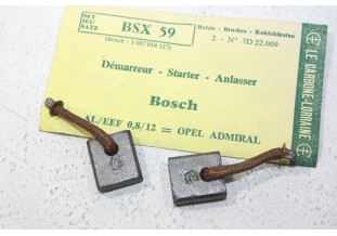 CHARBONS BSX 59 POUR DEMARREUR BOSCH...OPEL ADMIRAL BMW PORSCHE MER...